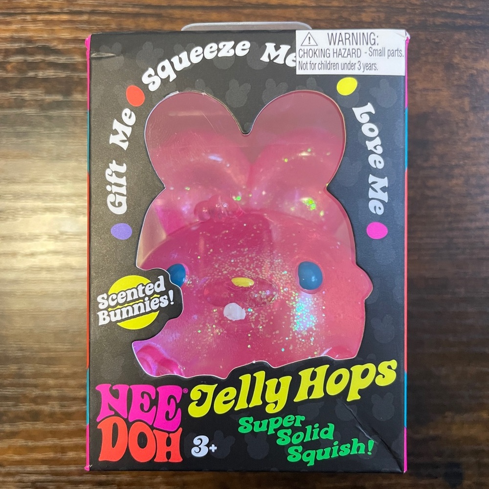 Nee Doh Jelly Hops Scented Bunny Toy Pink
